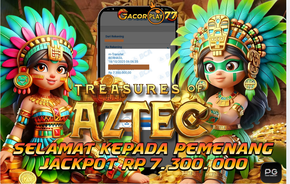 Selamat kepada user id : T*****3 Wede Rp 7.300.000 di Game TREASURES OF AZTEC PG SOFT Cair Gk Sampe 1 Menit! Menang Mudah di Gacorplay77